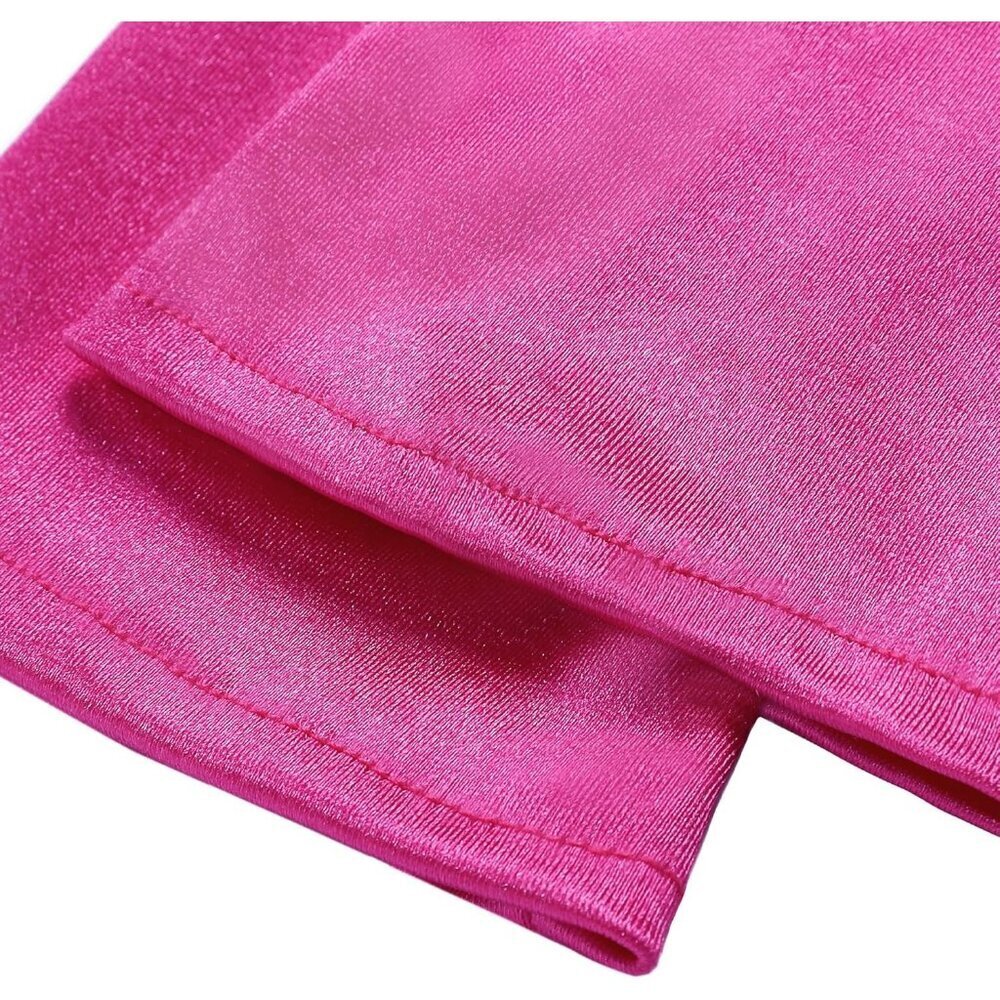 Women's Rose Red Satin Silk Gloves Banquet Wedding Party Costume Accessories - Picture 5 of 6